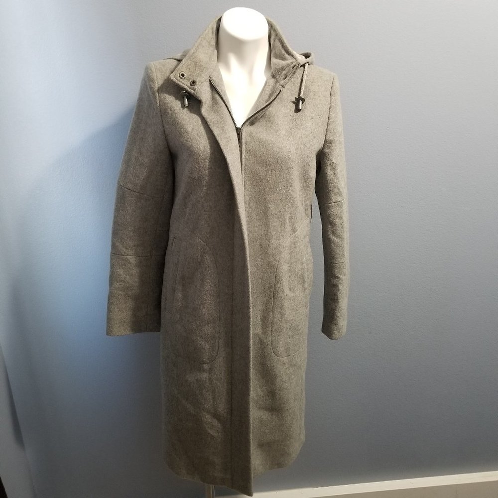 French Connection Wool Cashmere Blend Long Jacket